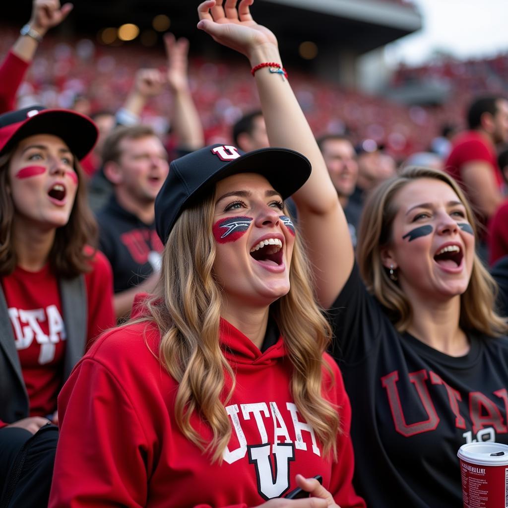 University of Utah Football Fans Cheering