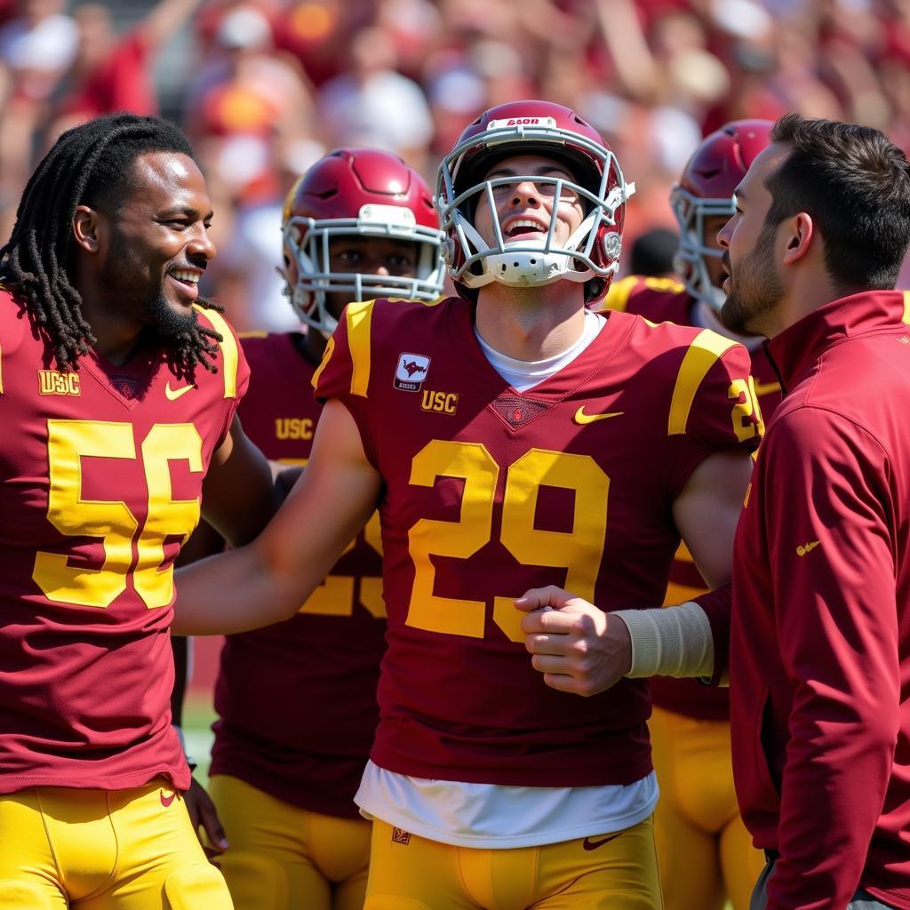 USC Trojans Football Celebration