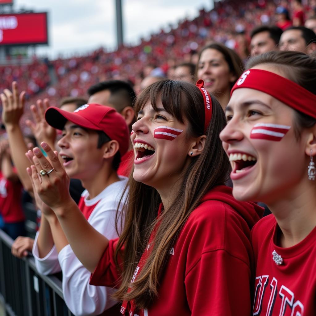 Utah Football Fans Celebrating