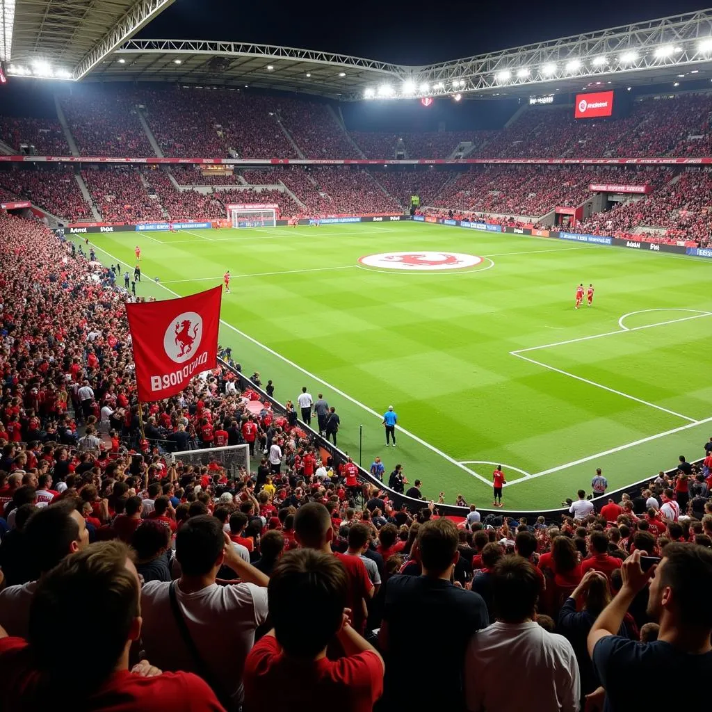 VfB Stuttgart fans at the Mercedes-Benz Arena