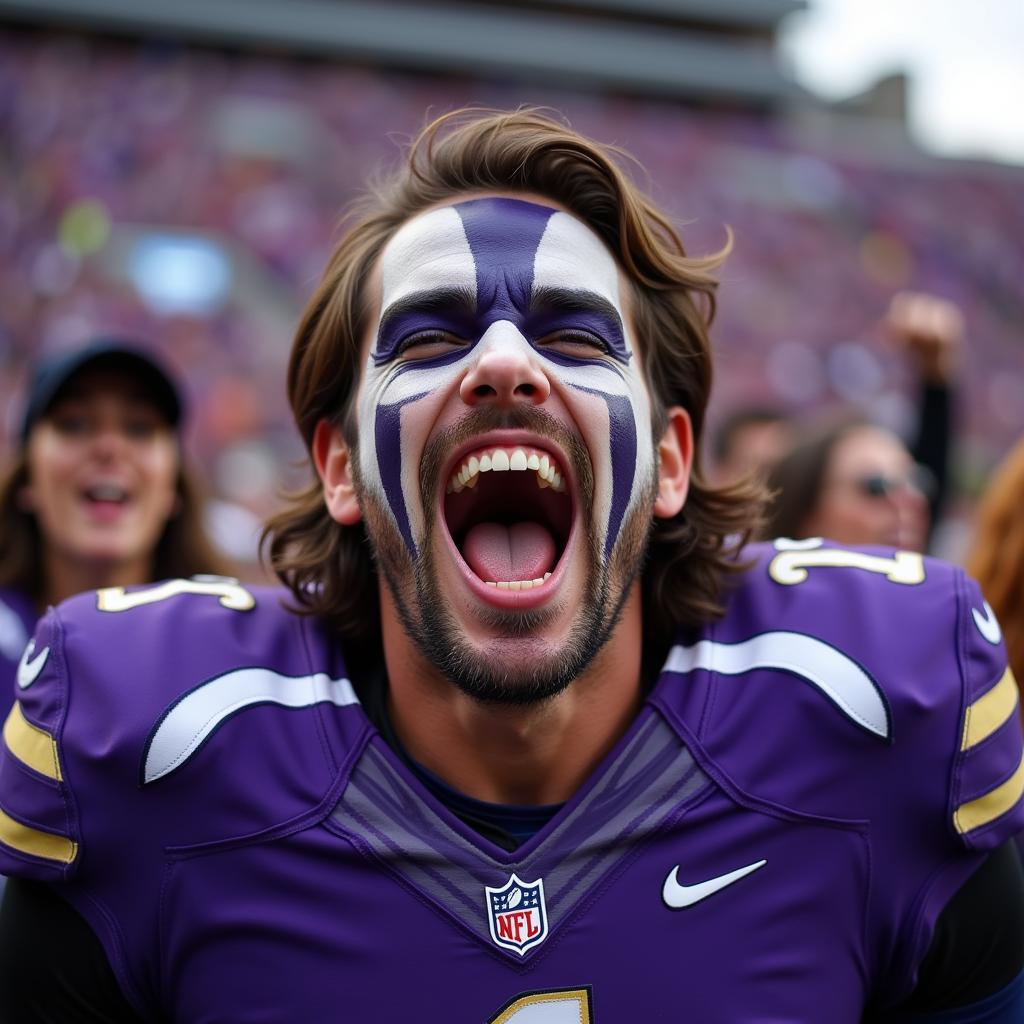 Washington Huskies Football fan celebrating a touchdown