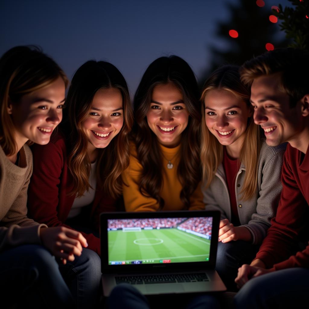 Fans Watching ASU U of A Game Live Stream