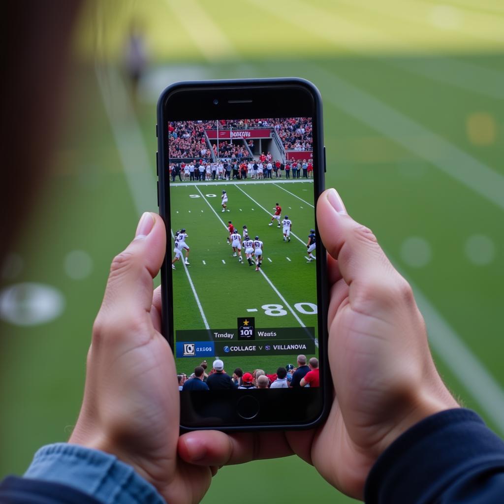 Live Streaming Colgate vs. Villanova on Mobile