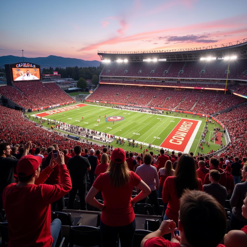 Fans watching cougar football live