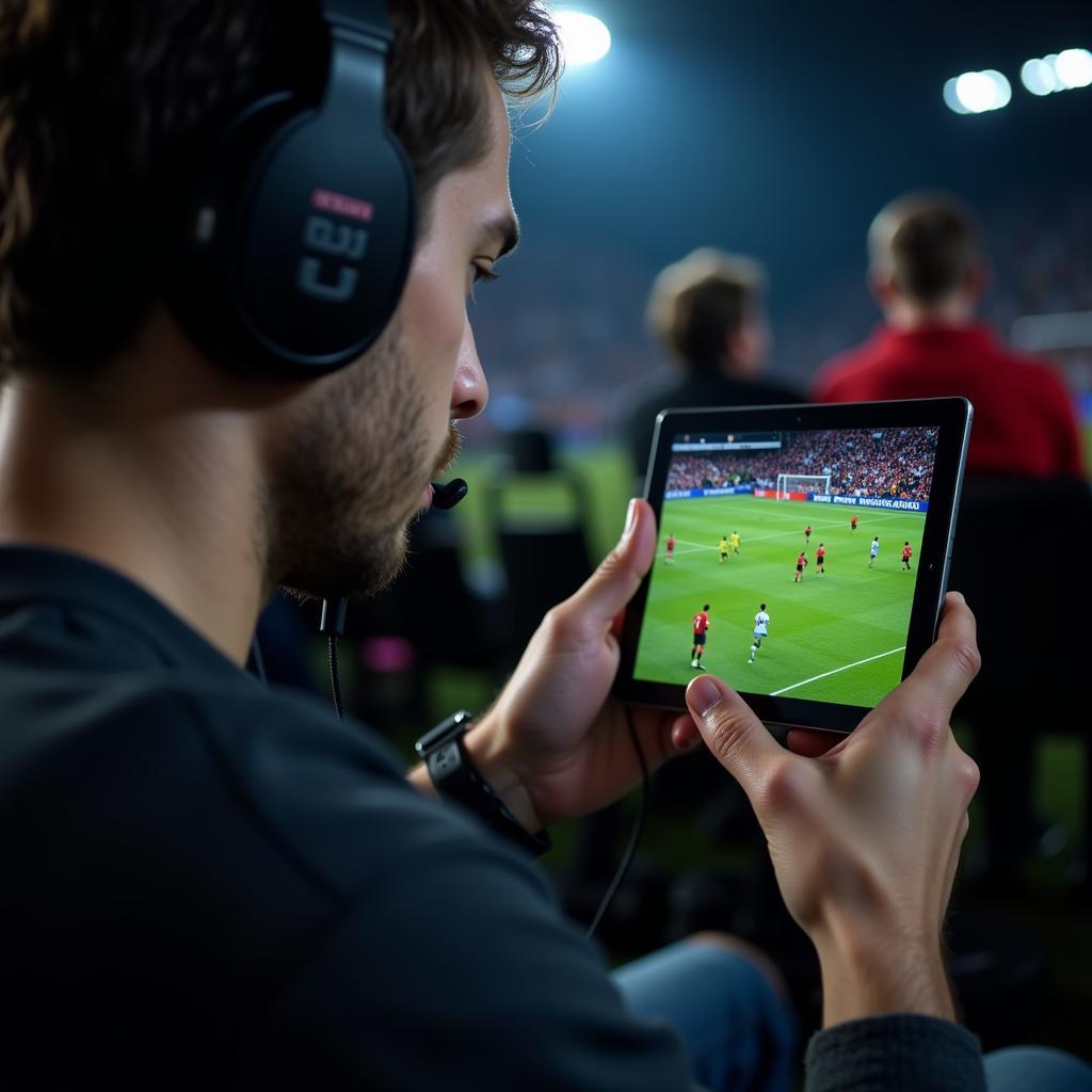 Enjoying Live Football with Headphones