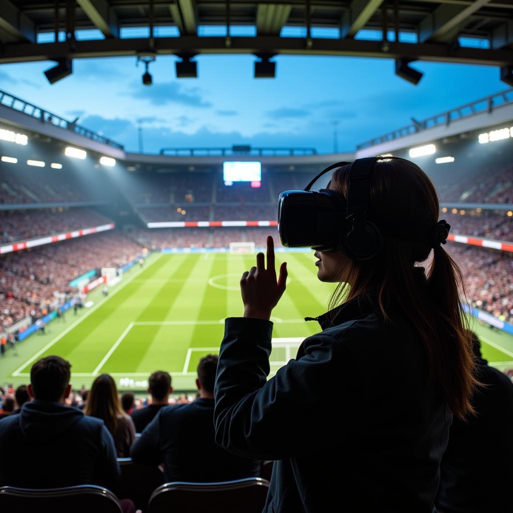 Watching Football on VR Headset