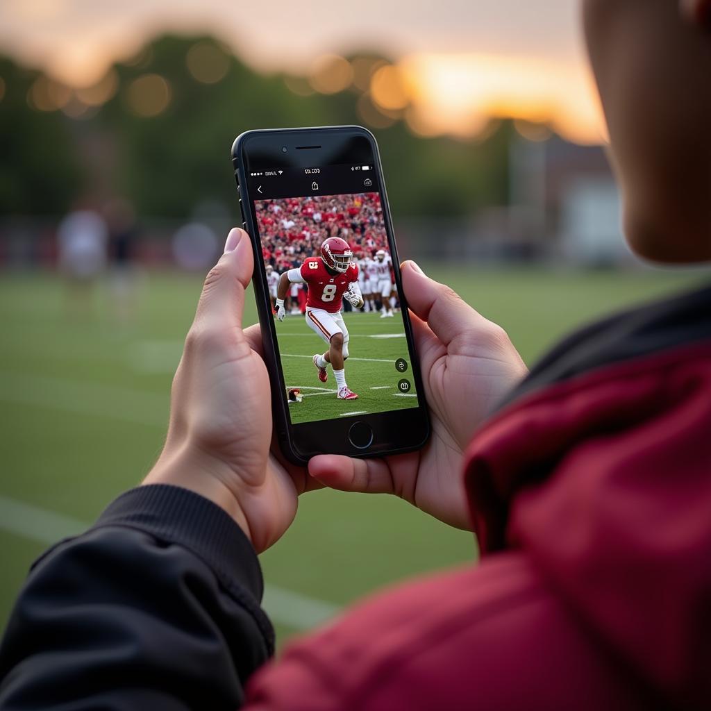 Streaming Iowa State football game on phone