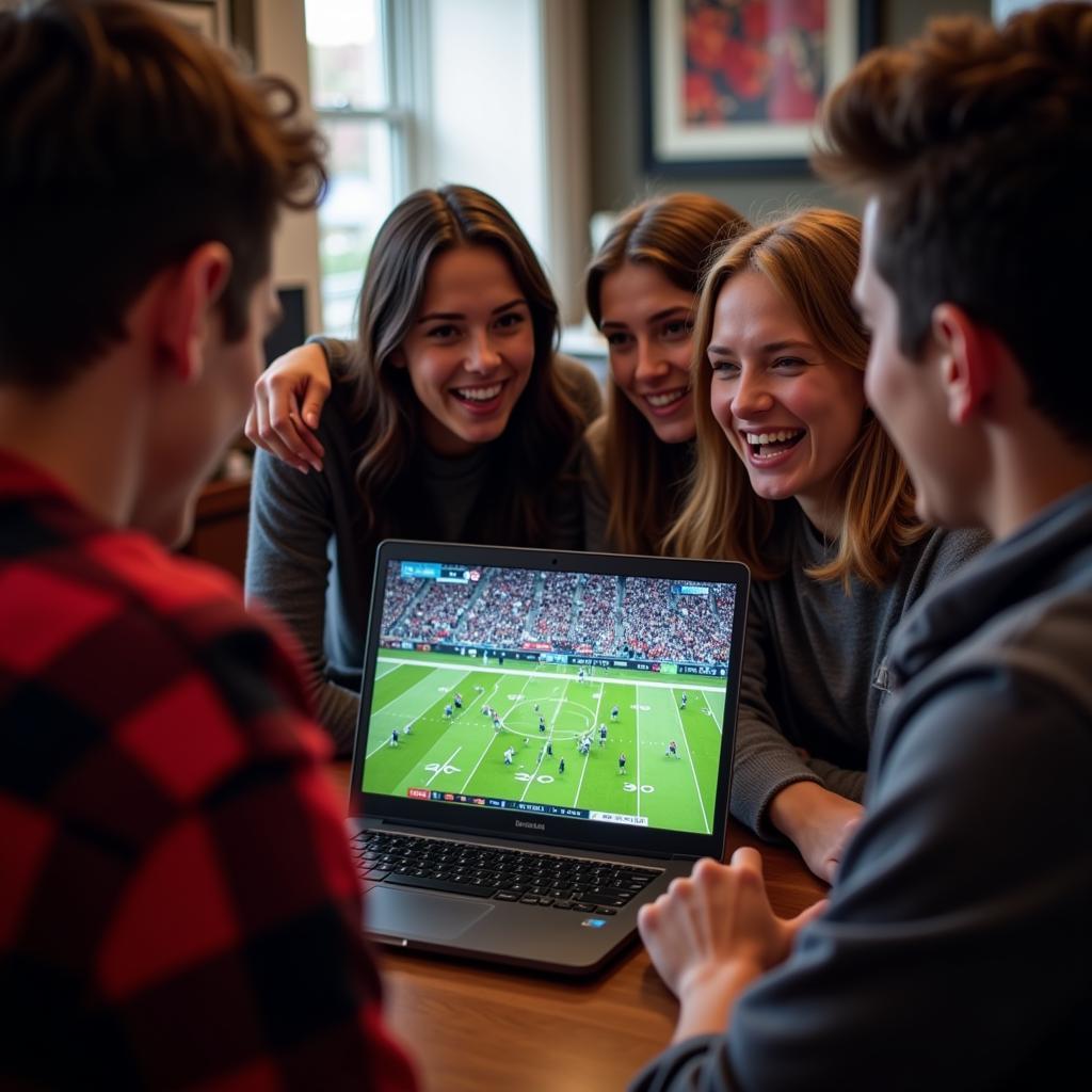 Fans Watching the Kimberly vs. Kaukauna Game on a Live Stream