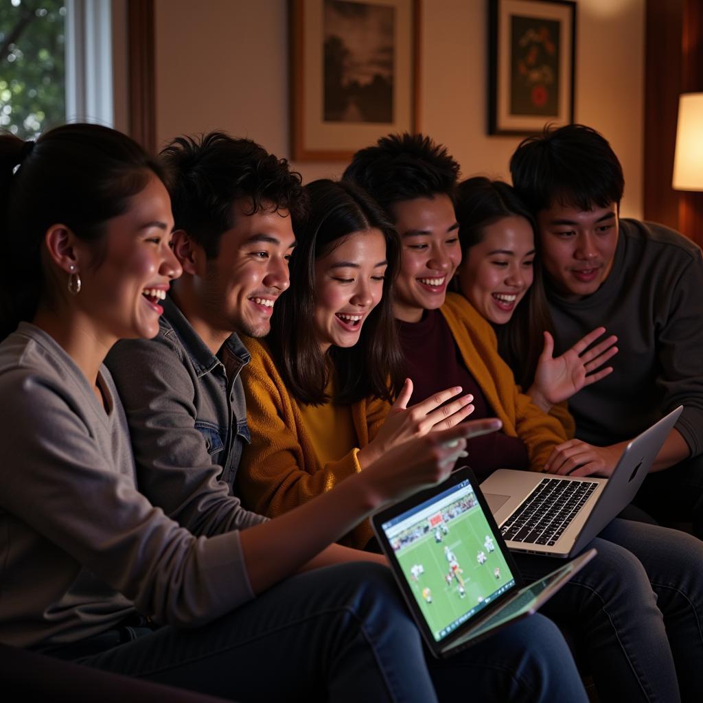 Students Watching NCAA Football Online Free