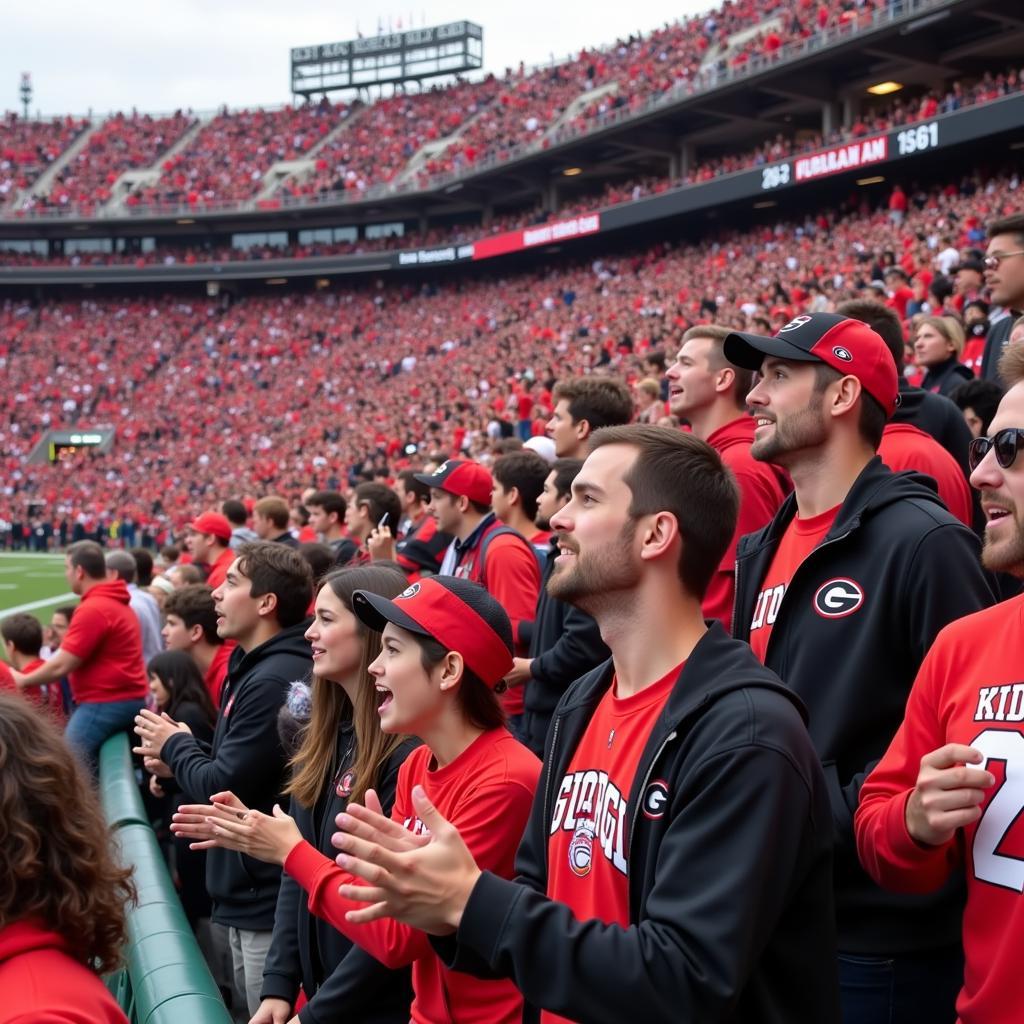 Fans Watching UGA Football Game Live