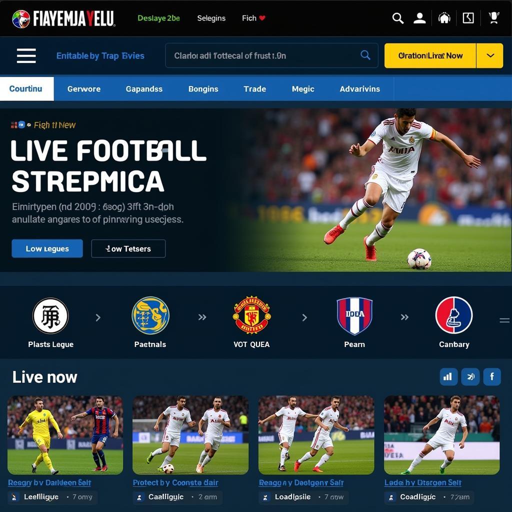 Navigating a Live Football Streaming Website