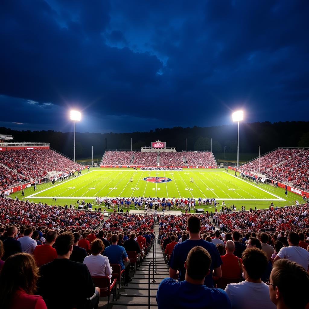 West Muskingum High School football game in progress