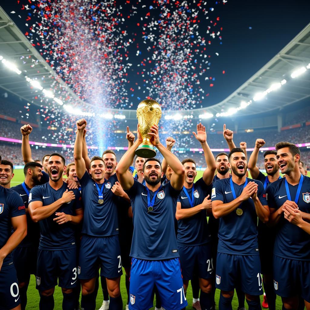 France celebrating their World Cup 2018 victory