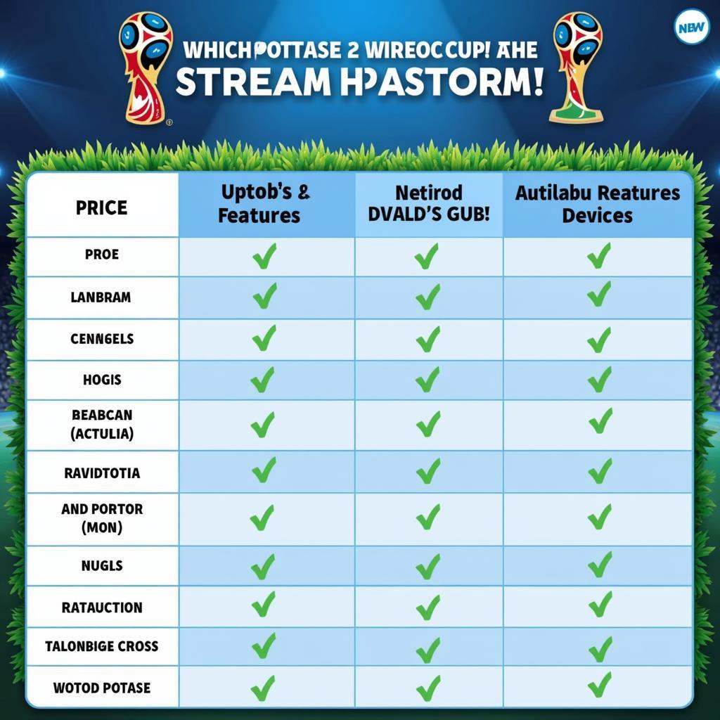 Football World Cup Streaming Platforms Comparison