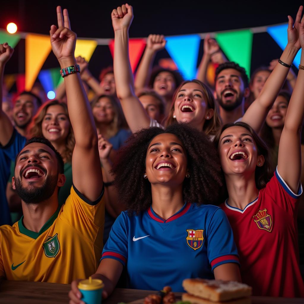 Celebrating the World Cup with Friends