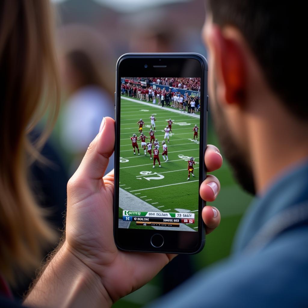 Watching College Football on a Mobile Device