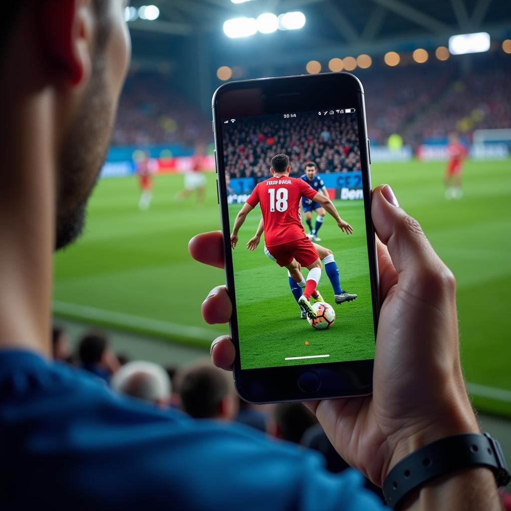 Live football streaming on smartphone