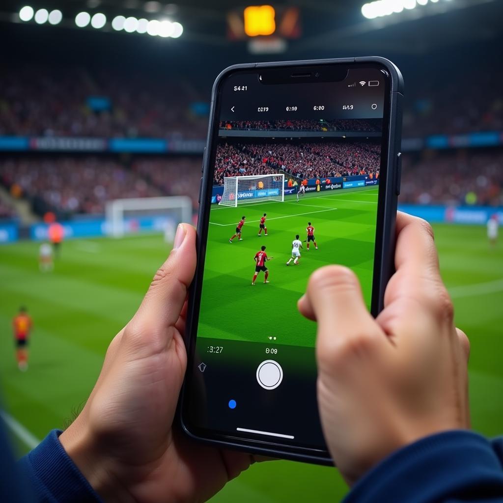 Live football streaming on mobile phone