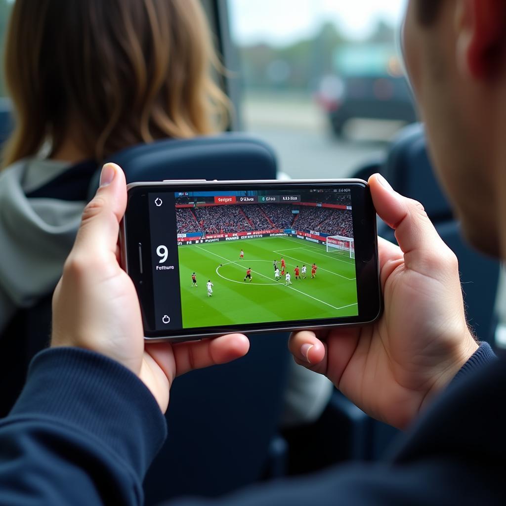 Live football streaming on mobile phone