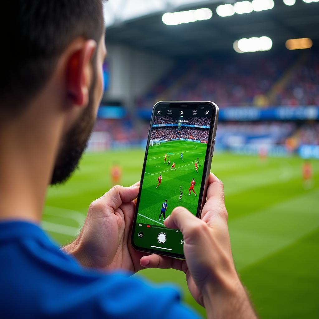 Live football streaming on mobile phone