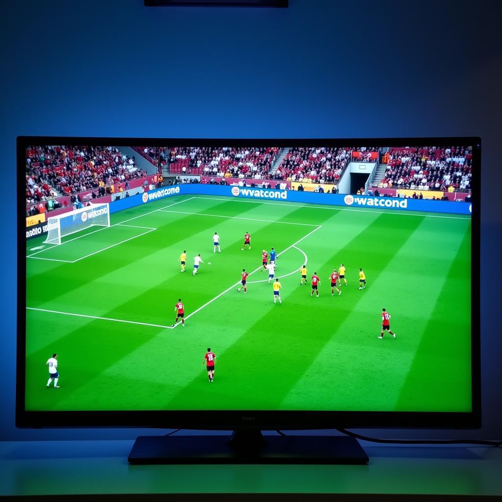 Enjoying a live football stream in high definition