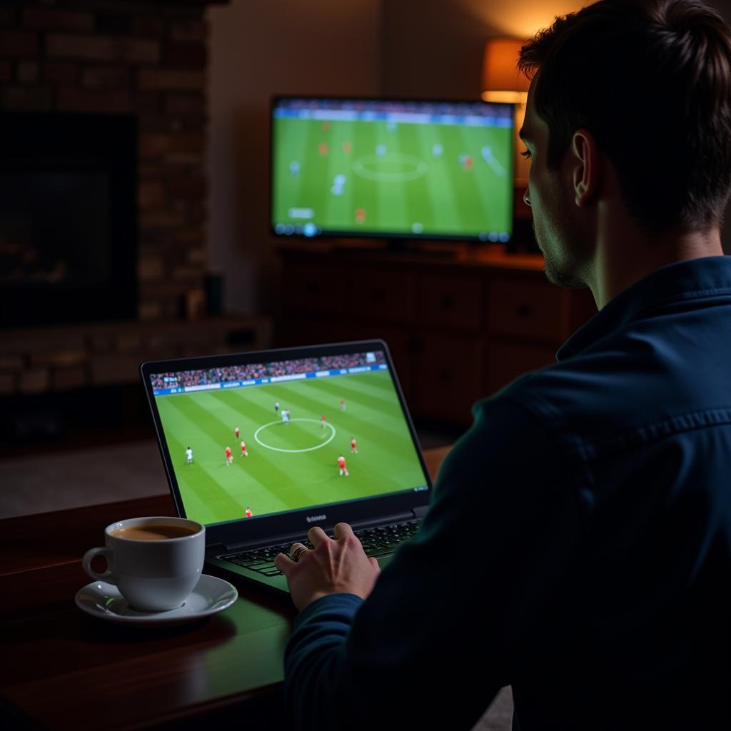 Watching free live football online on computer