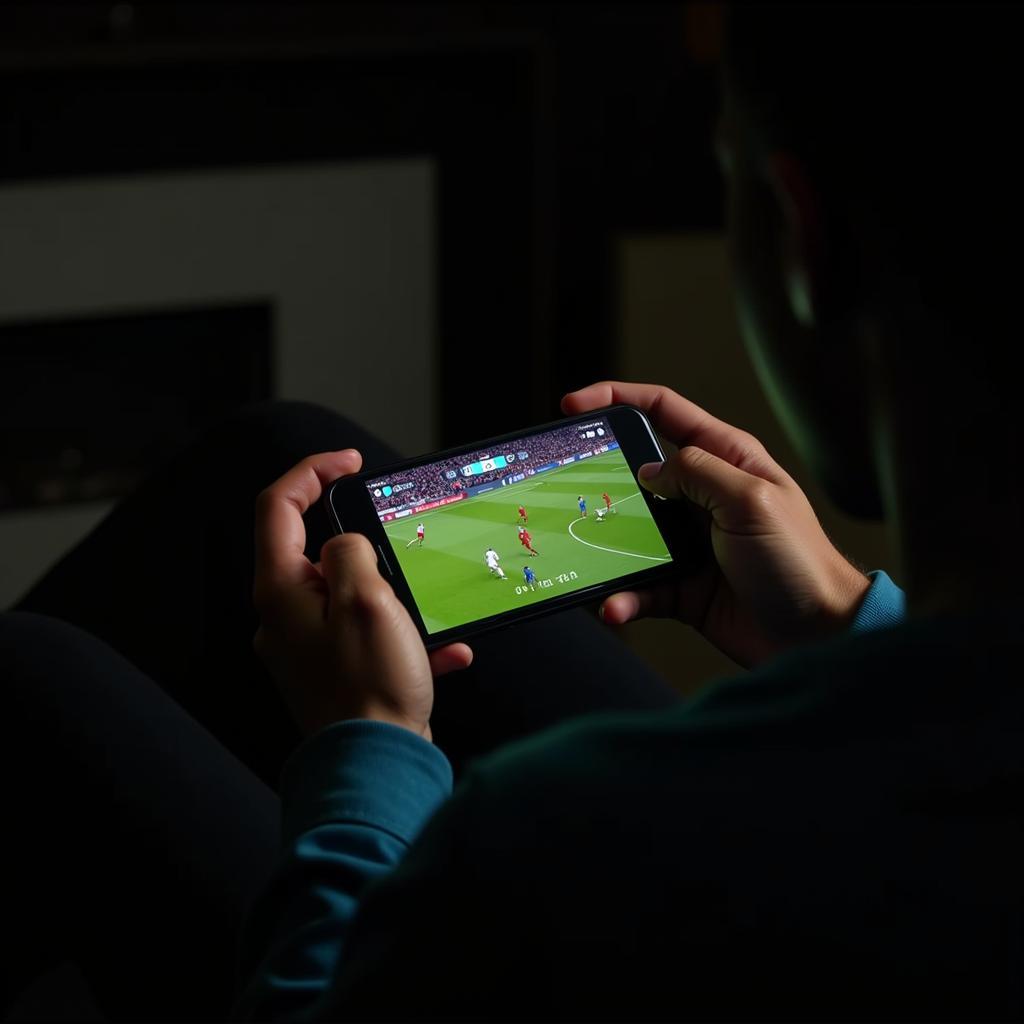 Watching live football on a smartphone