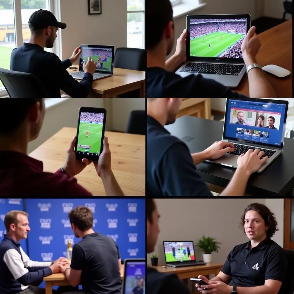 Watching 9 live football on multiple devices