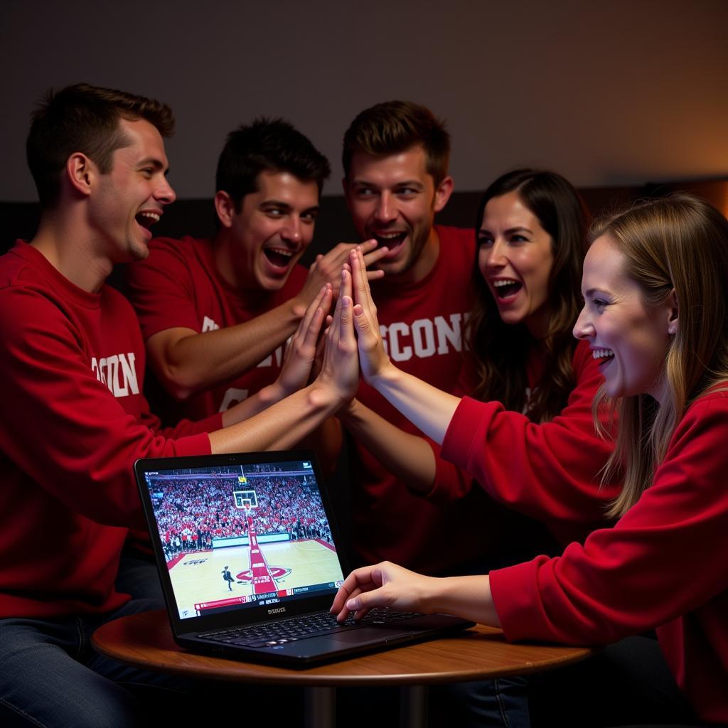 Người hâm mộ Wisconsin Badgers theo dõi trận đấu trên Reddit