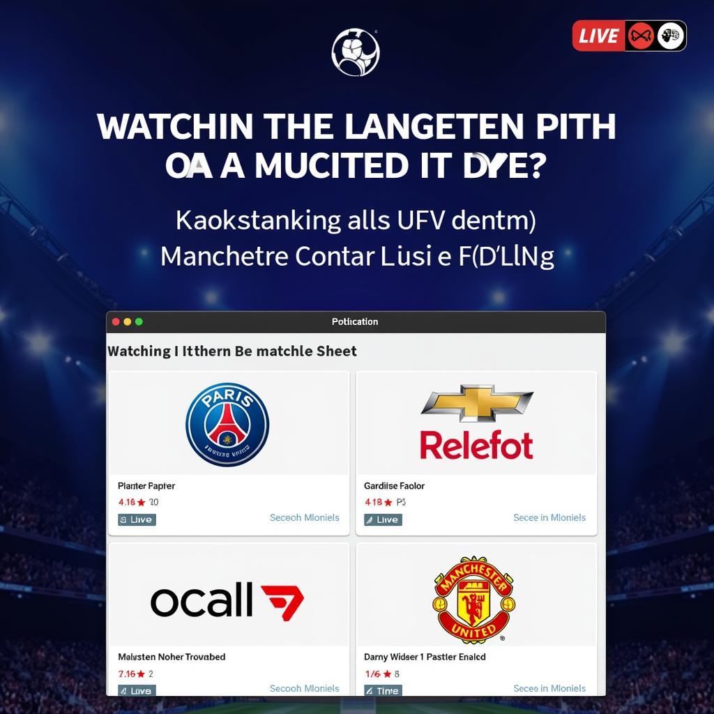 Xem trực tiếp Football Live PSG vs Manchester United