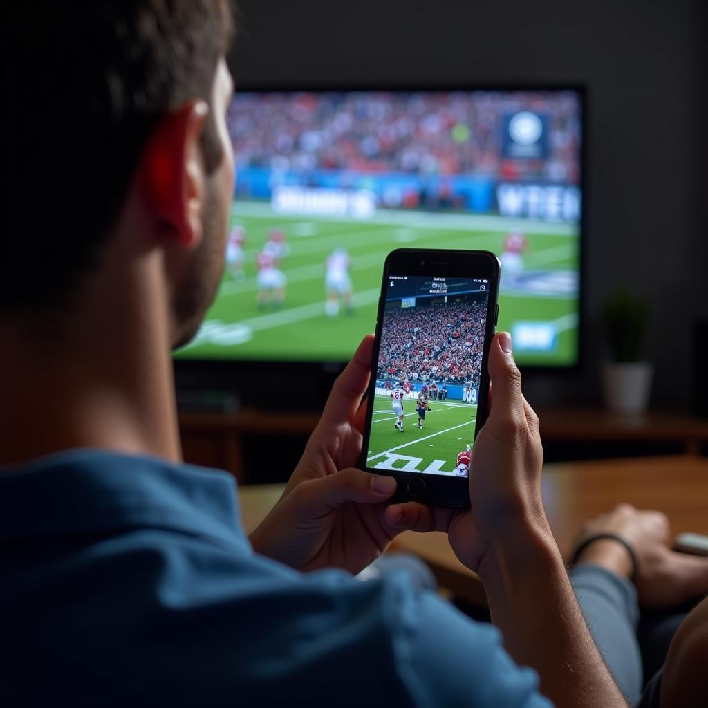 Watching the College Football Championship Game Live on a Mobile Phone