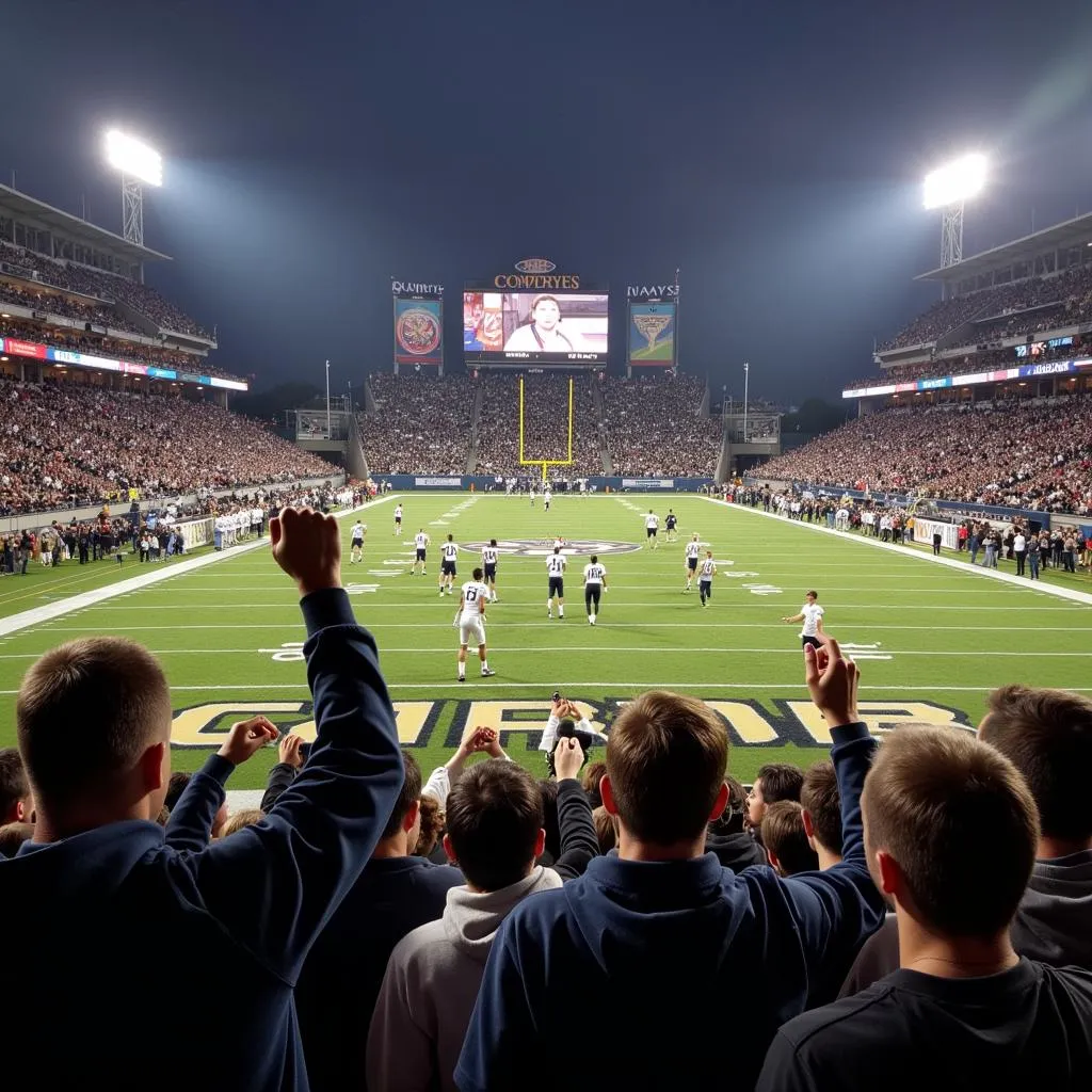 Watching the Army Navy Football game live