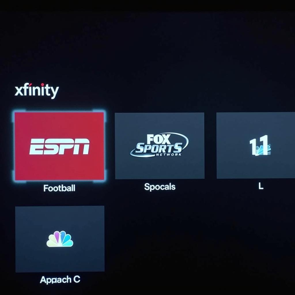 Xfinity X1 Live Football Channels