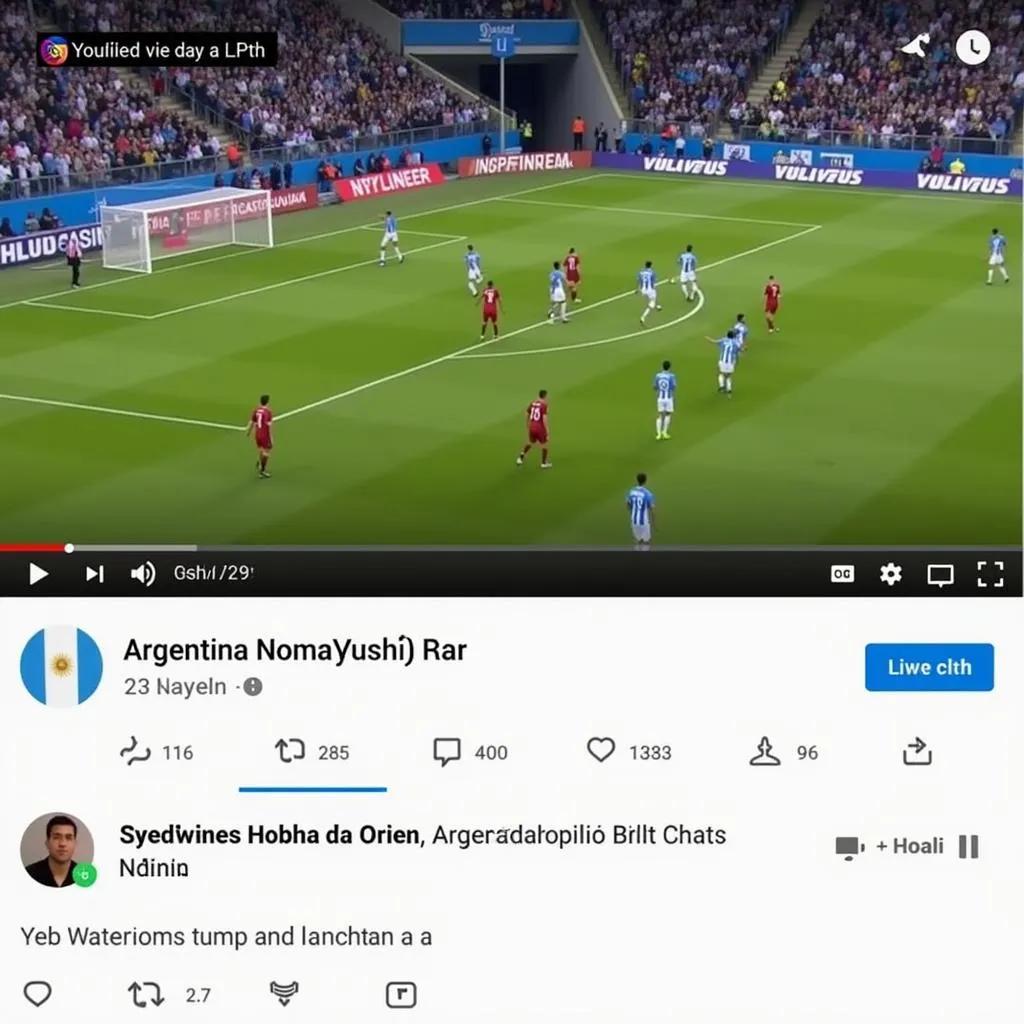 Youtube trực tiếp bóng đá Argentina