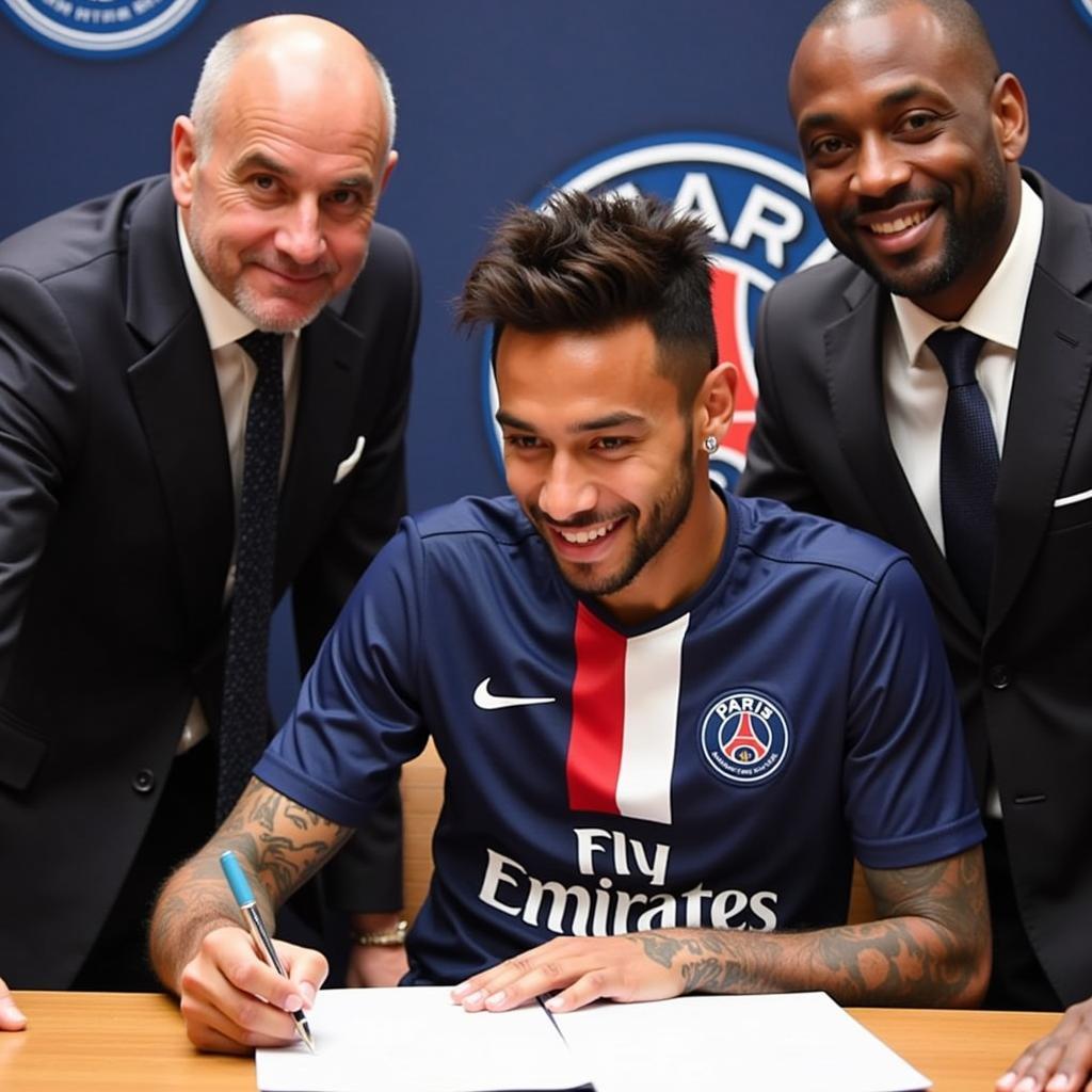 Neymar Jr. signing for PSG