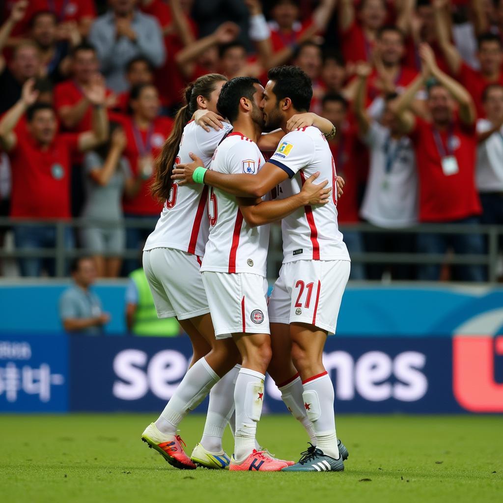 Celebrating a Goal at the 29th SEA Games Football Tournament