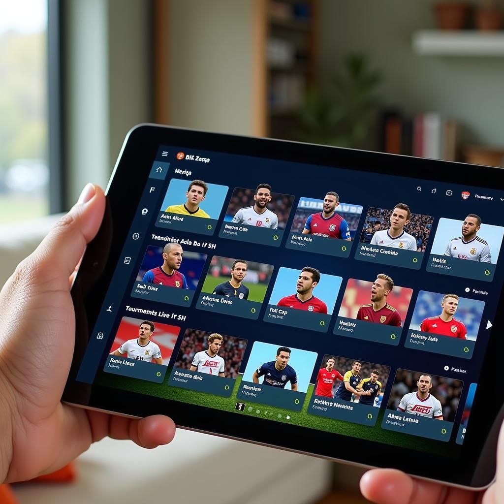 User interface of a 365 football live streaming platform showcasing various match options