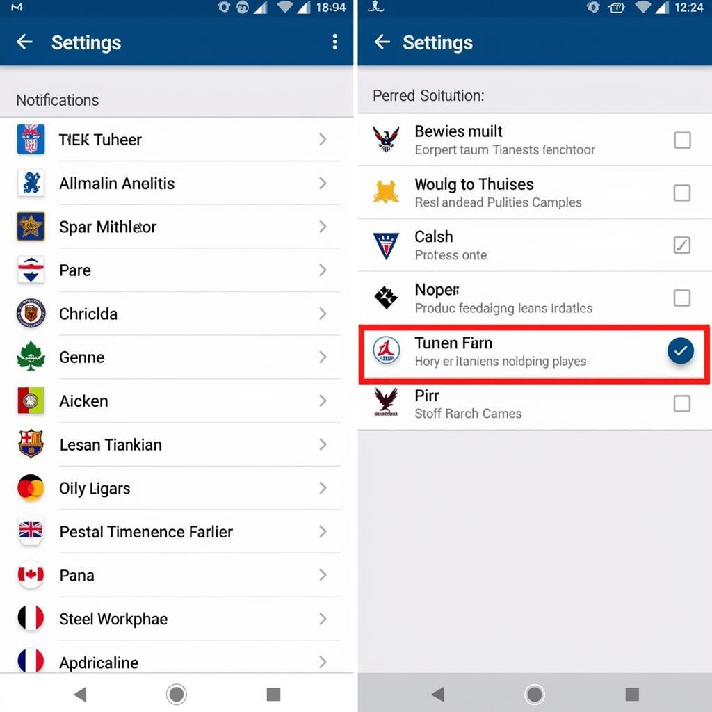 Customizing Notification Settings in 365Scores for Specific Teams and Leagues