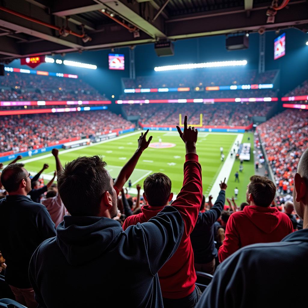 AAF Fans Cheering in the Stadium