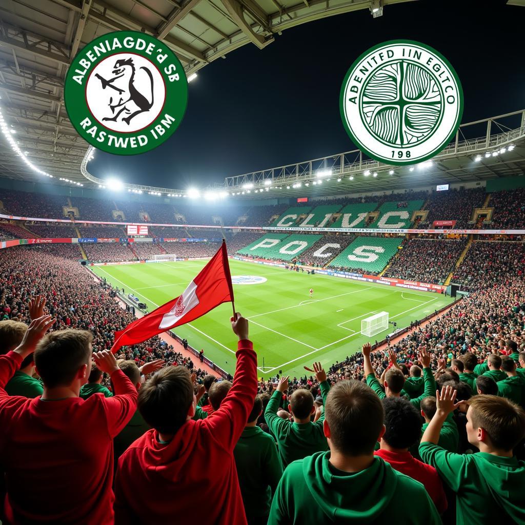 Aberdeen and Celtic fans create a vibrant atmosphere