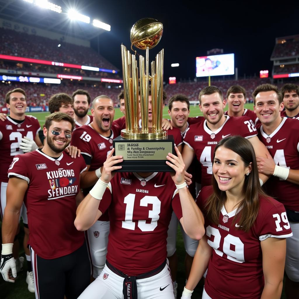 ACC Football Championship Trophy Celebration