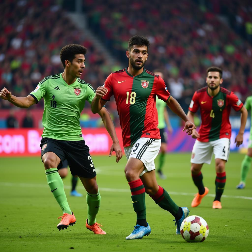 Afghanistan National Team Playing Football