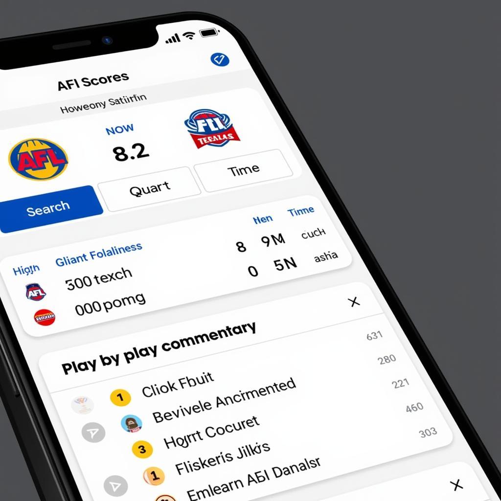 AFL Live Scores on Mobile App