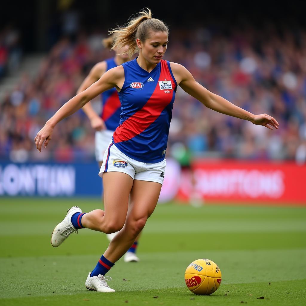 AFLW Player in Action