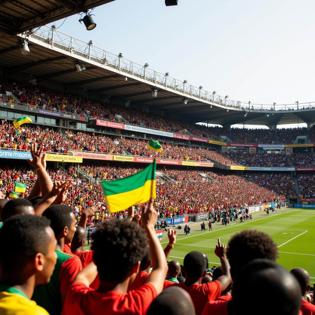 African Football Stadium Filled with Fans