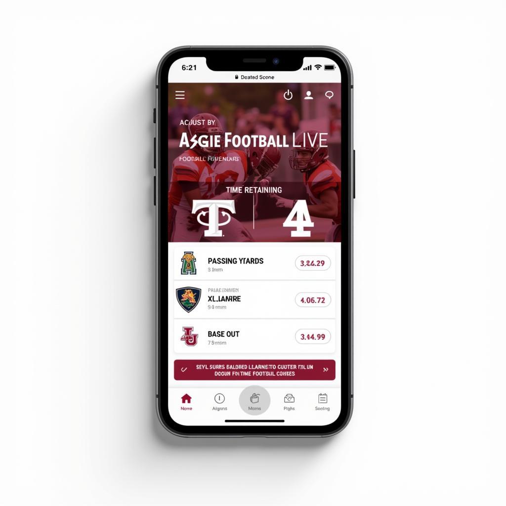 Aggie Football Live Scores on Mobile