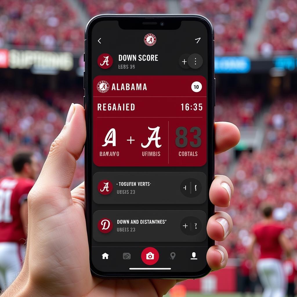 Alabama Football Live Score Updates on Mobile