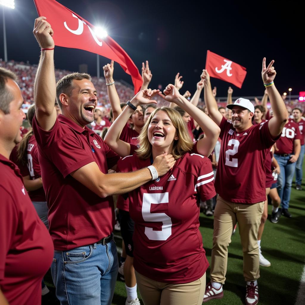 Alabama High School Football Fans Celebrating