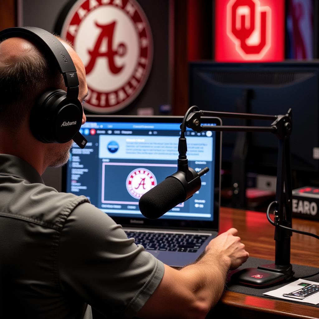 Alabama vs Oklahoma Football Radio Broadcast