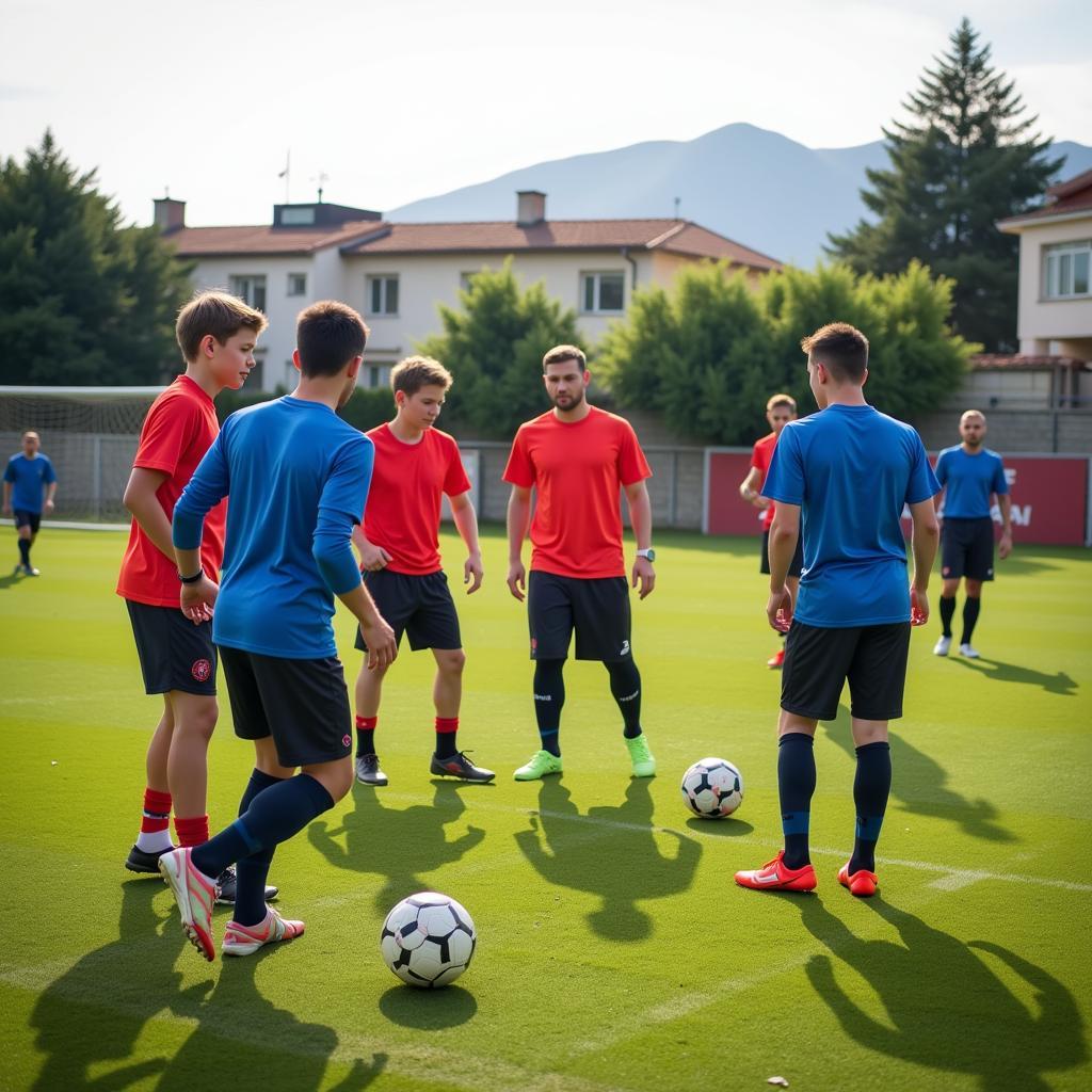 Albanian Youth Football Training Session